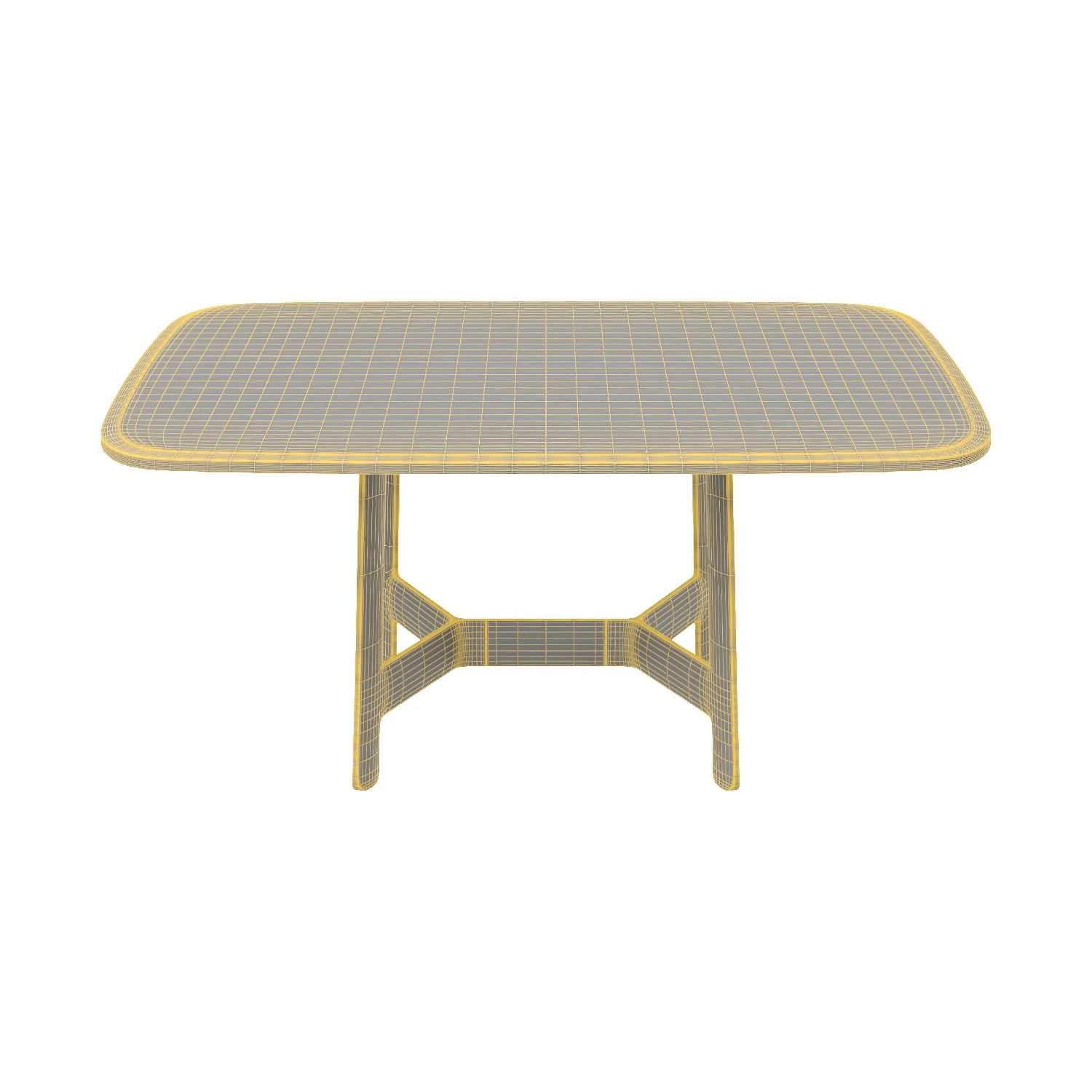 B And B Italia Alex Dining Table Squared 3D Model_07